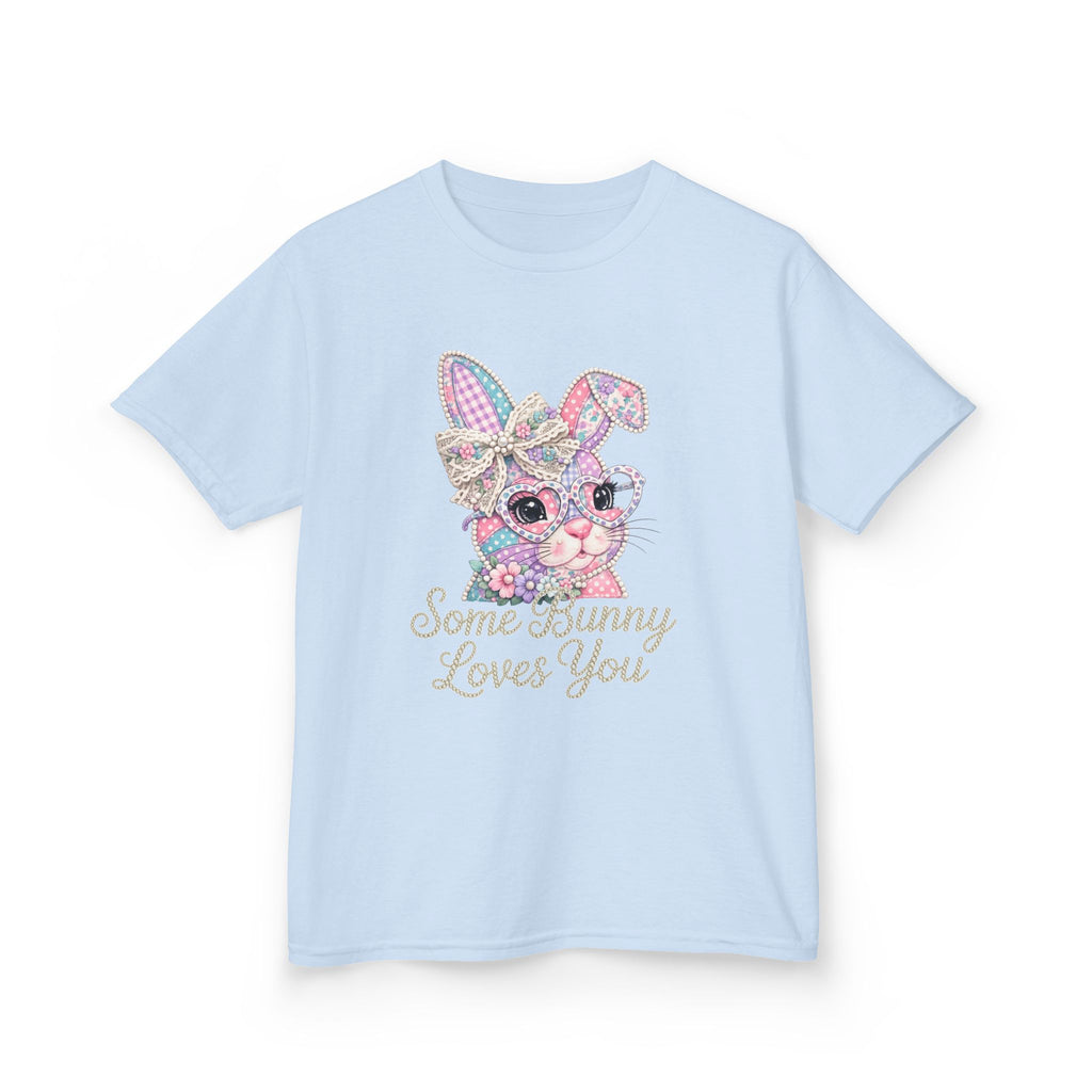 Kids Tee — Cute Pastel Bunny "Some Bunny Loves You"