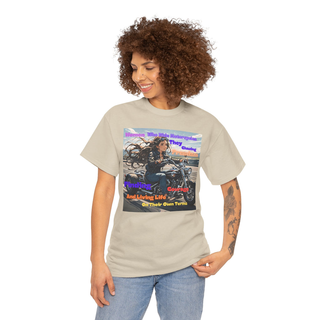 Motorcycle Rider Tee — "They Chasing Freedom" Biker Graphic Shirt