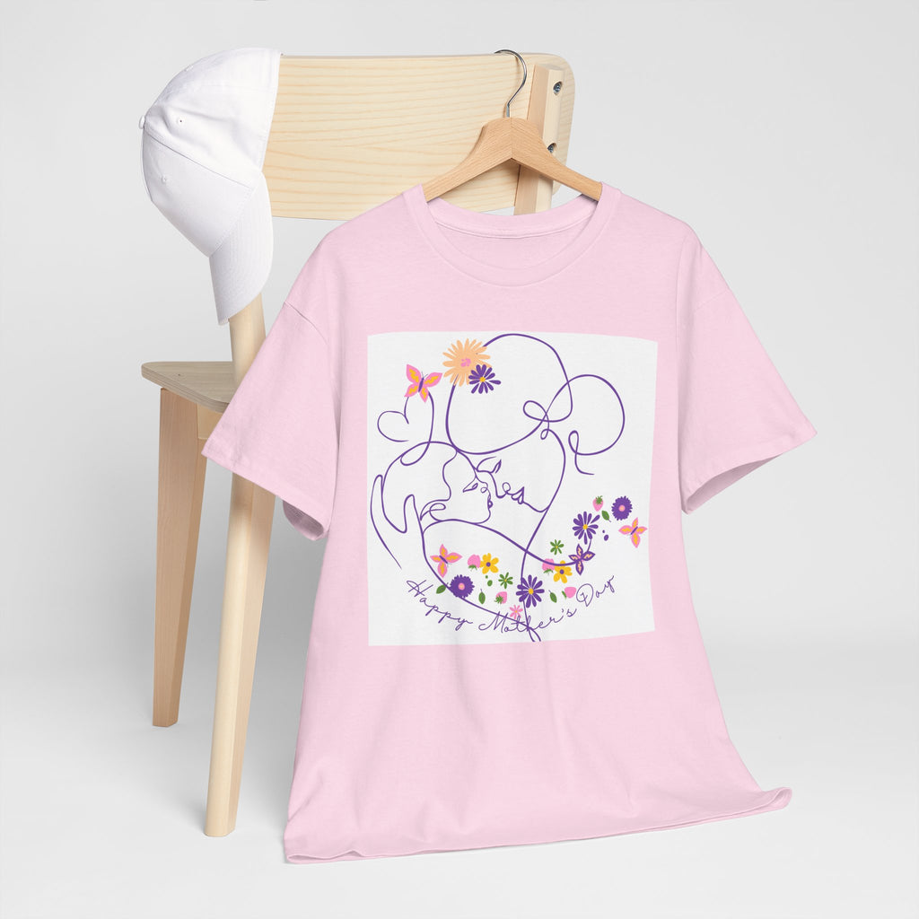 Floral Love Line Art Tee — "Start Anew" Flower Graphic T‑Shirt