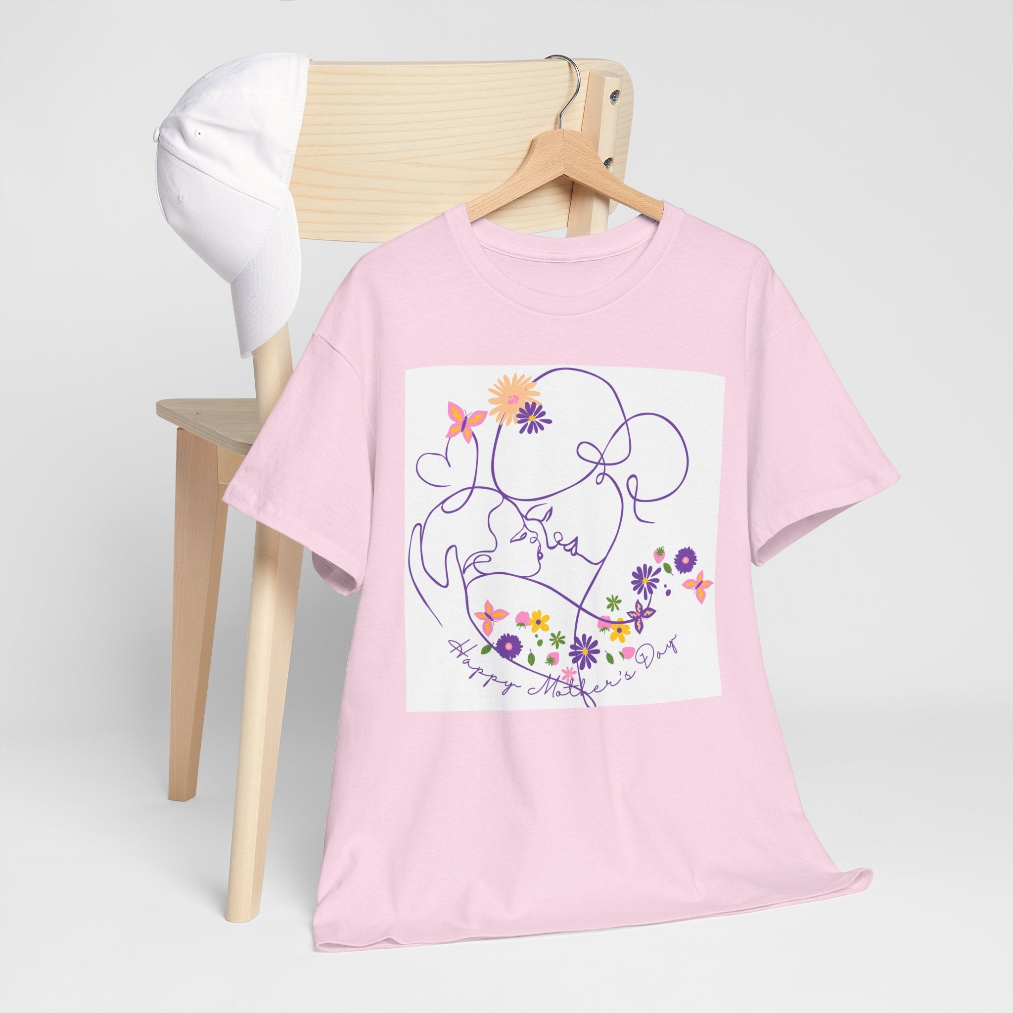 Floral Love Line Art Tee — "Start Anew" Flower Graphic T‑Shirt