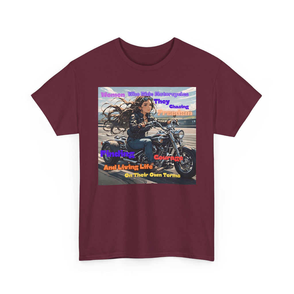 Motorcycle Rider Tee — "They Chasing Freedom" Biker Graphic Shirt