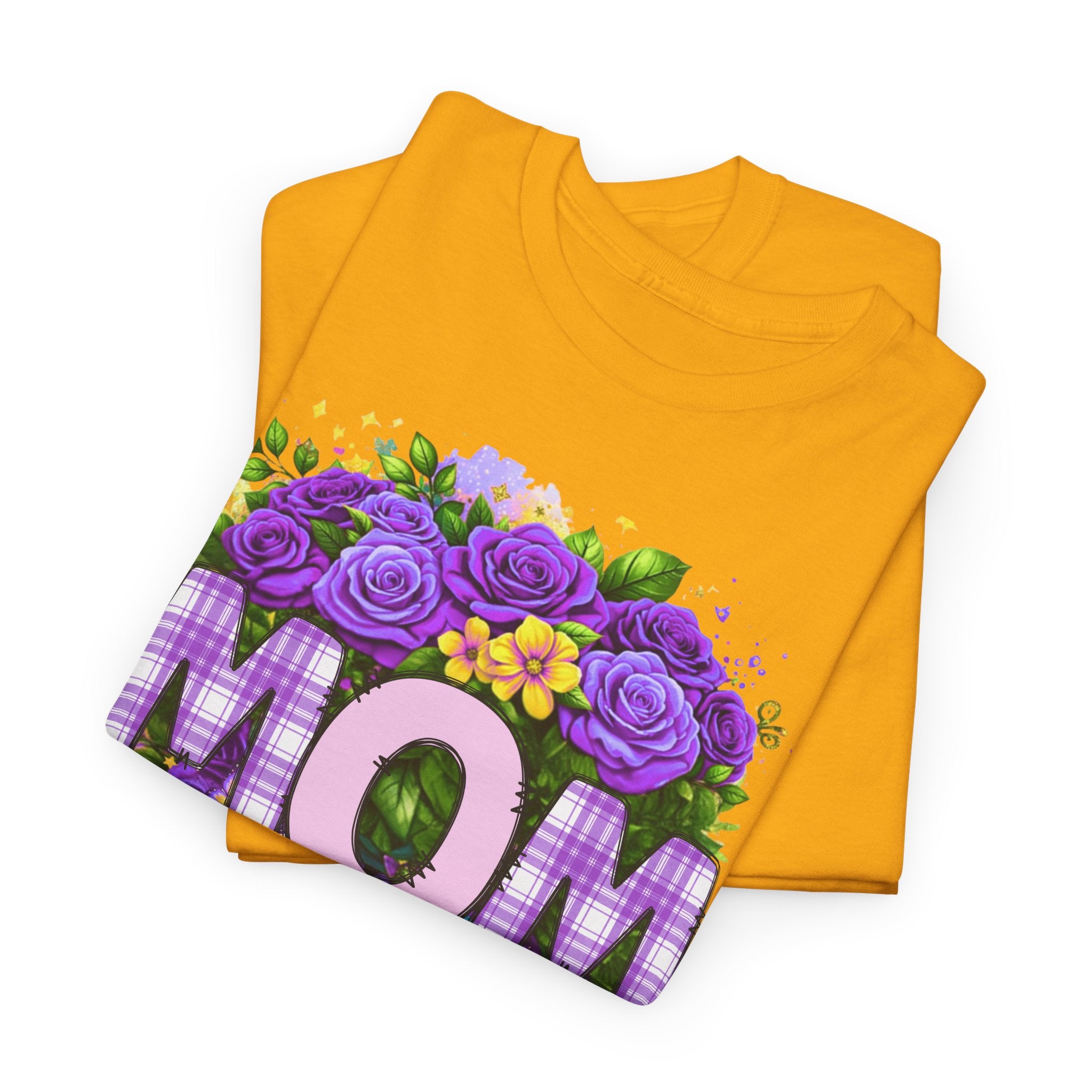 Mom Floral Graphic Tee — Purple Rose Mother’s Day Shirt