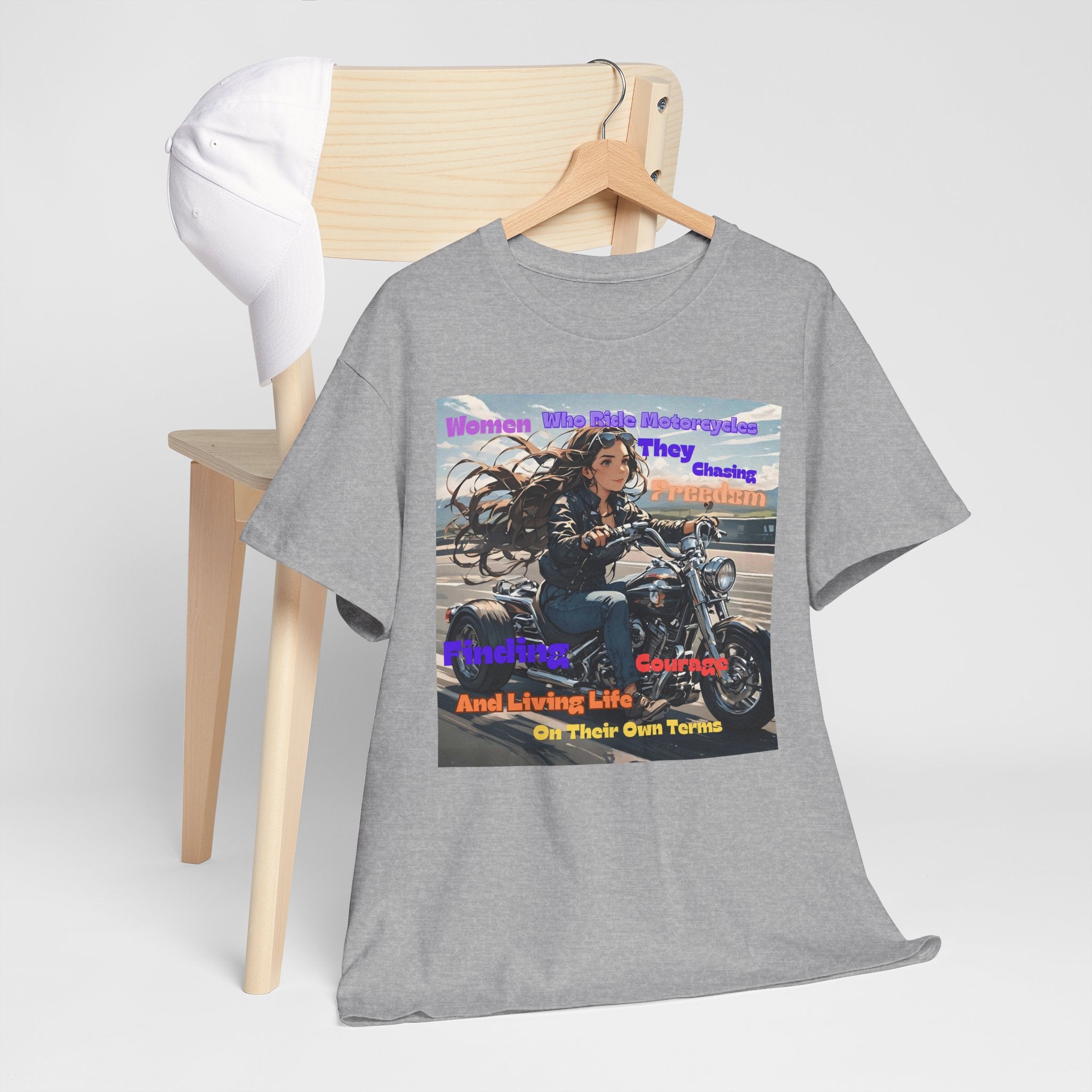 Motorcycle Rider Tee — "They Chasing Freedom" Biker Graphic Shirt