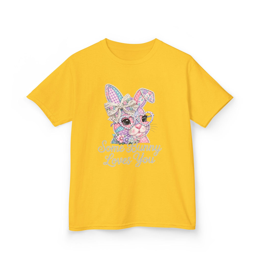 Kids Tee — Cute Pastel Bunny "Some Bunny Loves You"