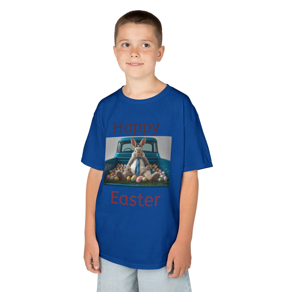 Kids T-Shirt — Happy Easter Bunny Truck Graphic Tee