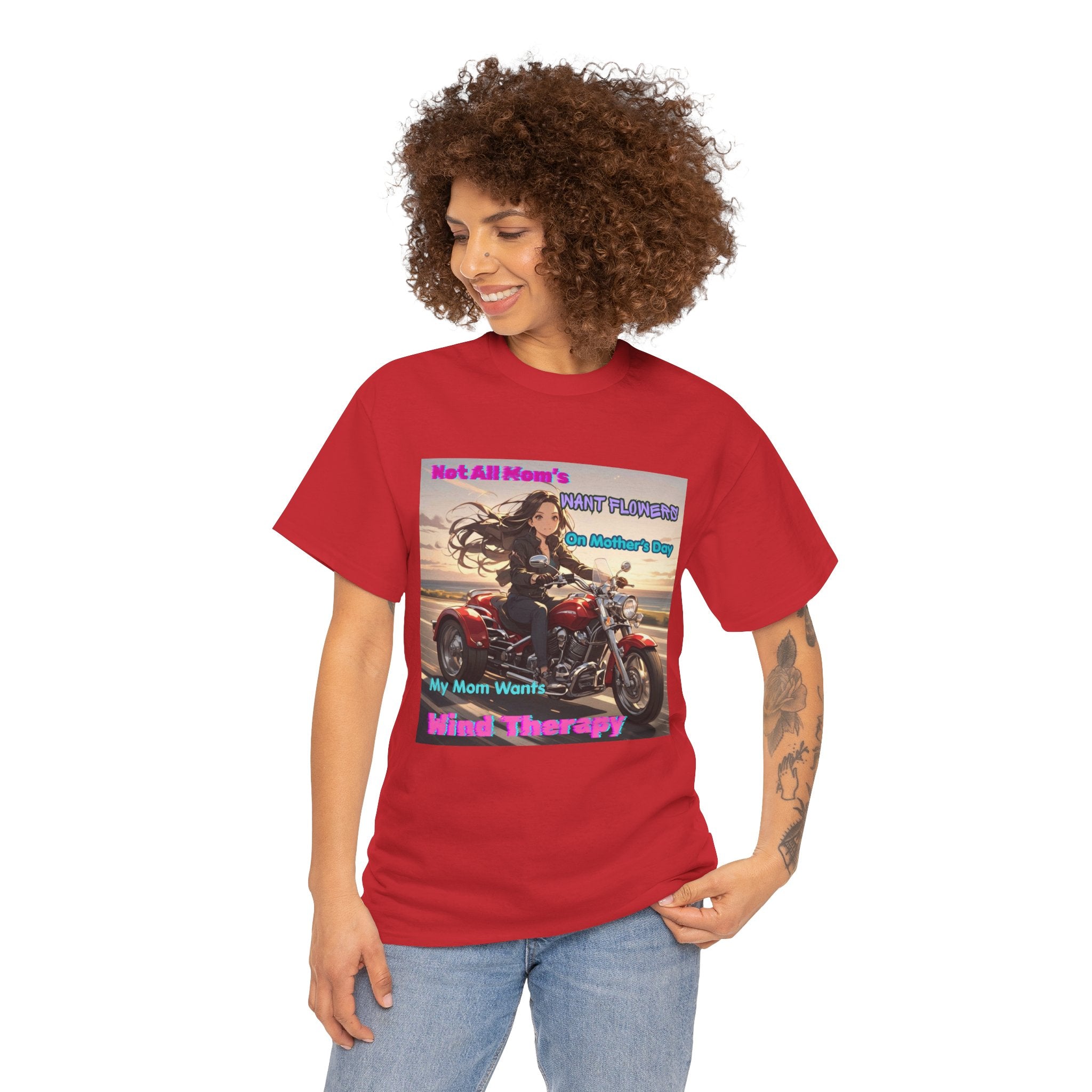 Motorcycle Mom Tee — 'Not All Moms' Mind Therapy Biker Graphic Shirt