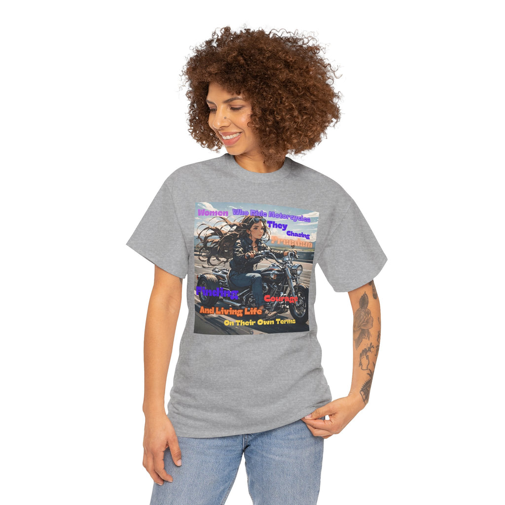 Motorcycle Rider Tee — "They Chasing Freedom" Biker Graphic Shirt