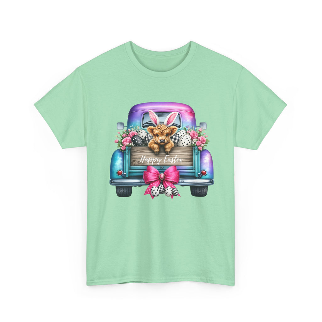 Easter Truck T-Shirt — "Happy Easter" Puppy in Bunny Ears Graphic Tee