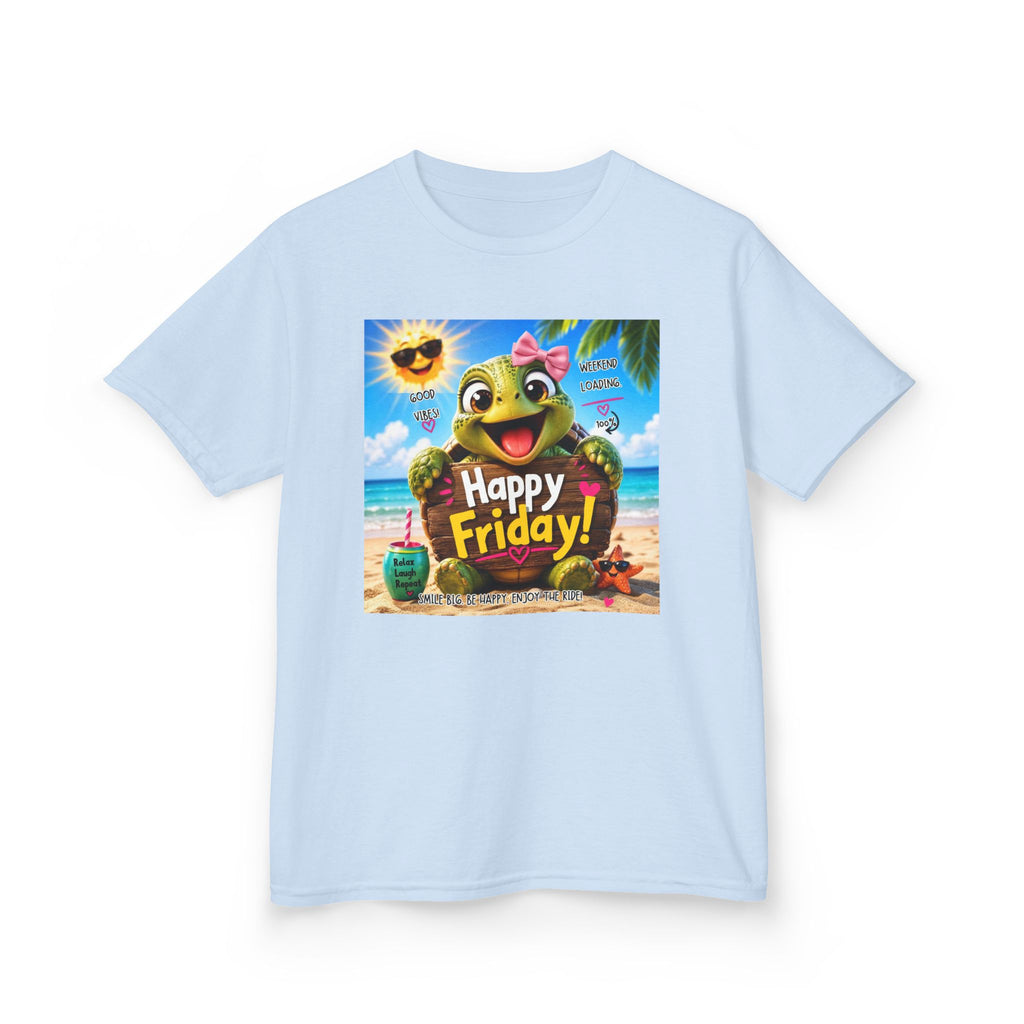 Happy Friday Kids Tee — Cute Frog Beach Graphic Shirt