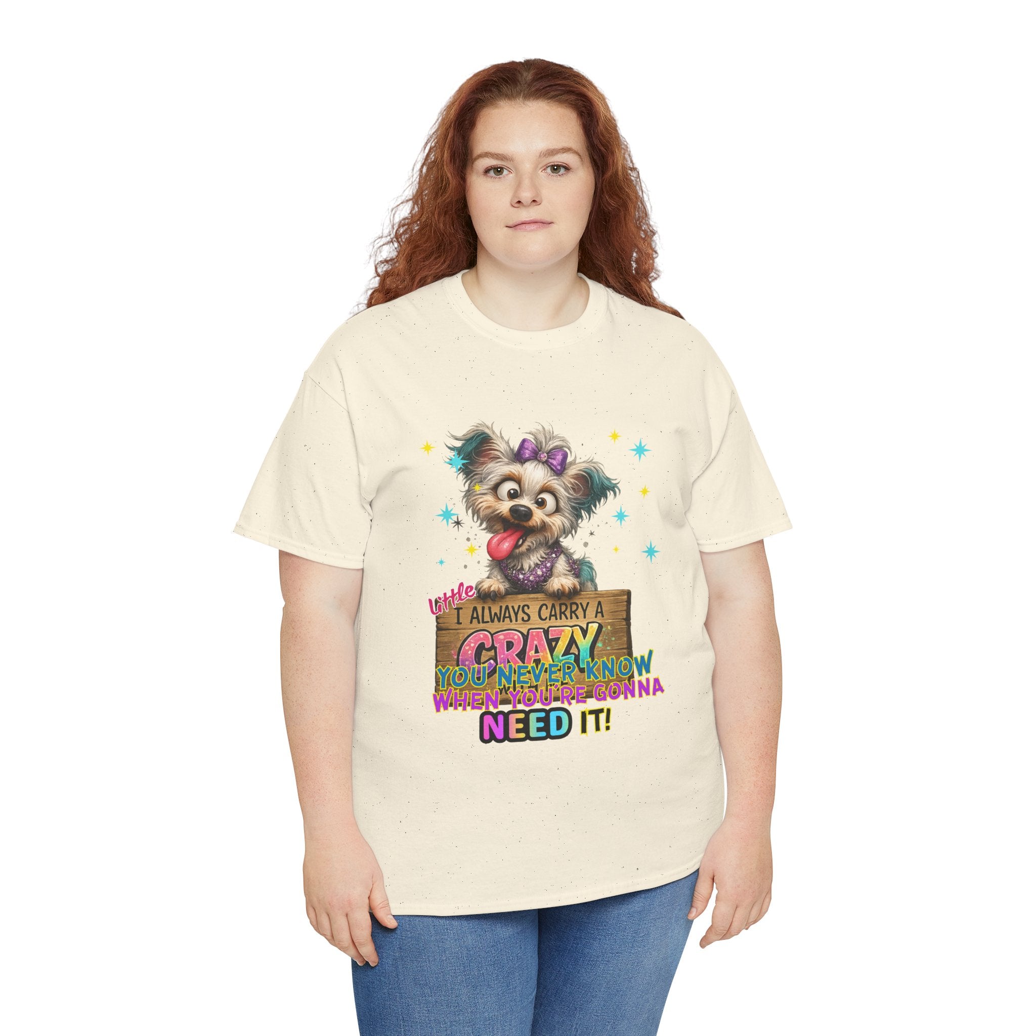 Dog Lover T-Shirt - "I Always Carry a Crazy Dog Mom" Cute Puppy Graphic Tee