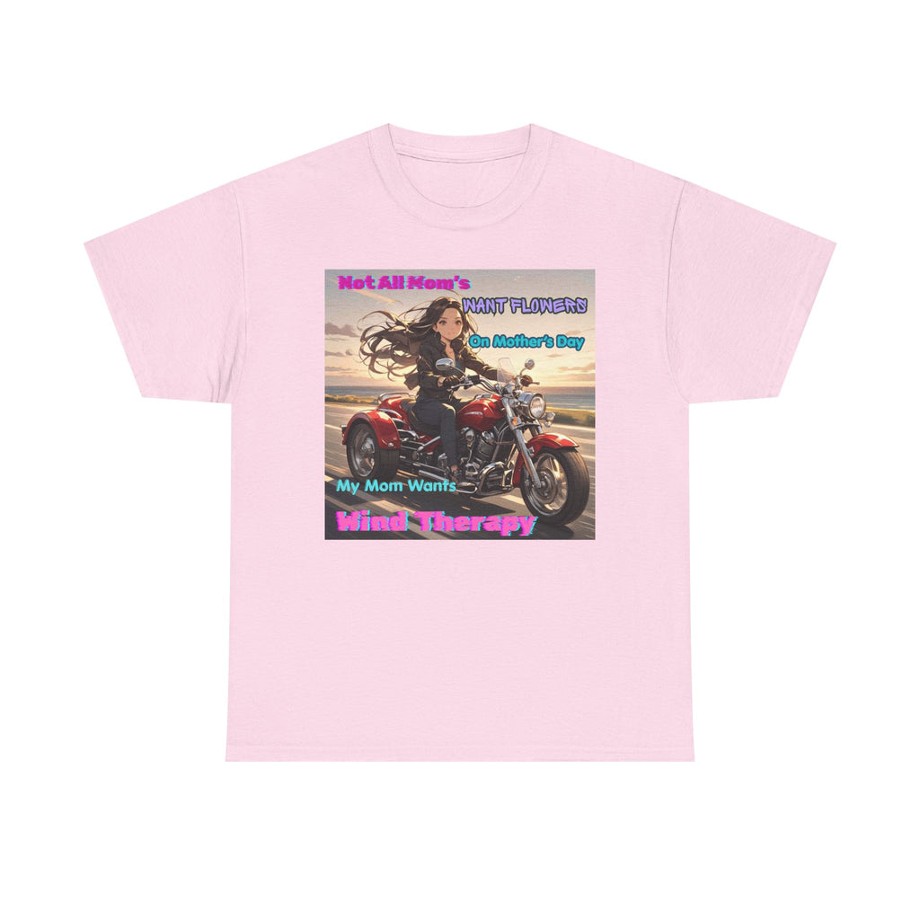 Wind Therapy Motorcycle Mother's Day T‑Shirt — Mom’s Motorcycle Ride Graphic Tee