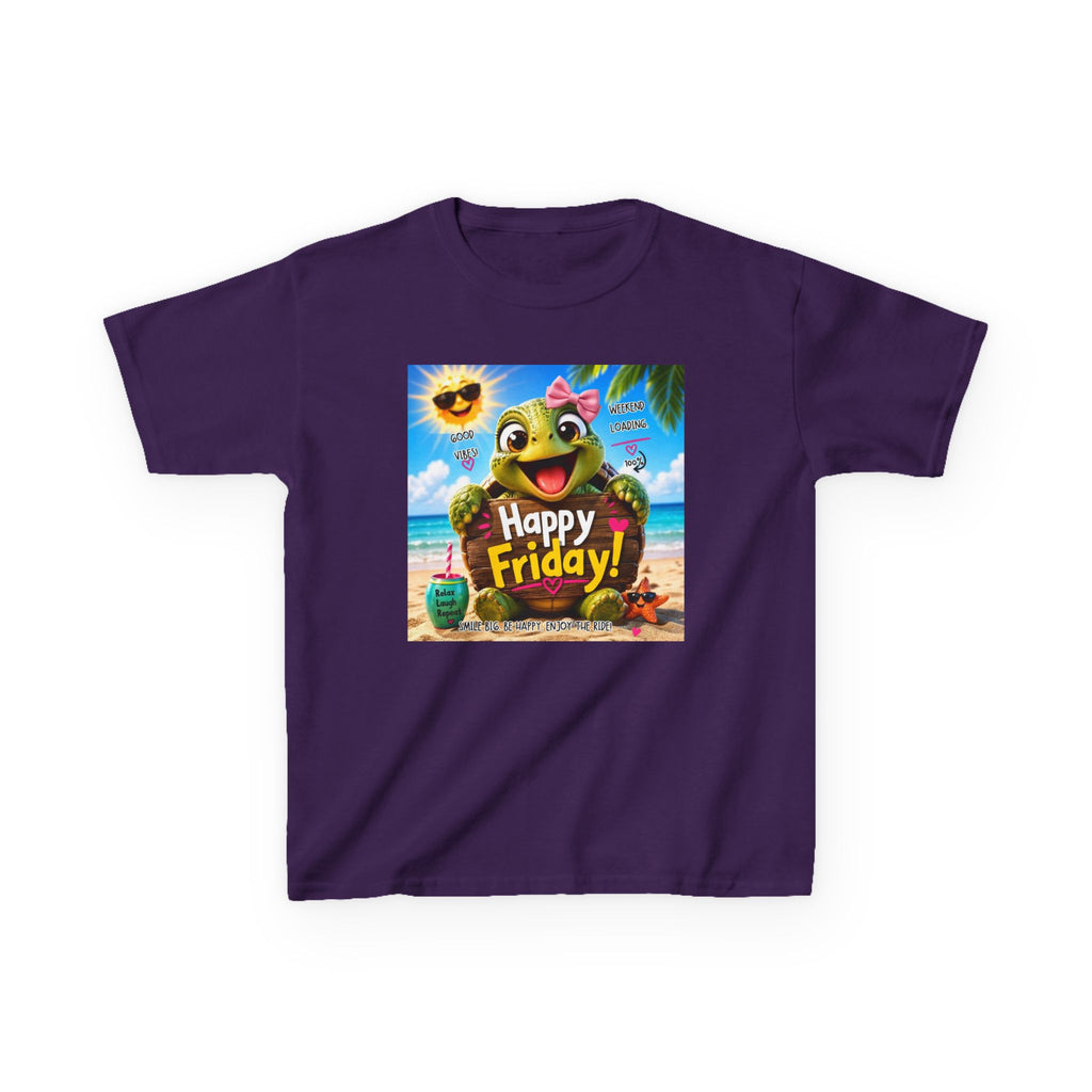 Happy Friday Kids Tee — Cute Frog Beach Graphic Shirt