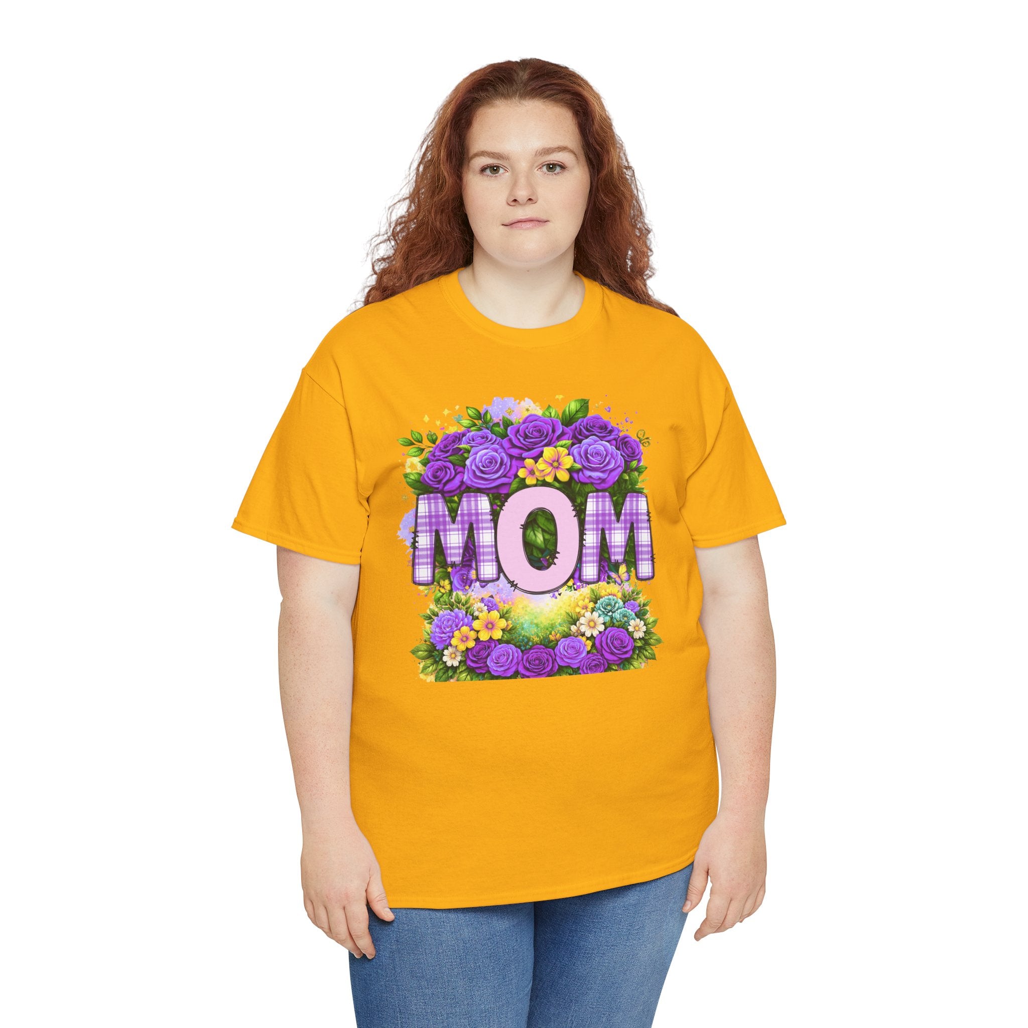 Mom Floral Graphic Tee — Purple Rose Mother’s Day Shirt
