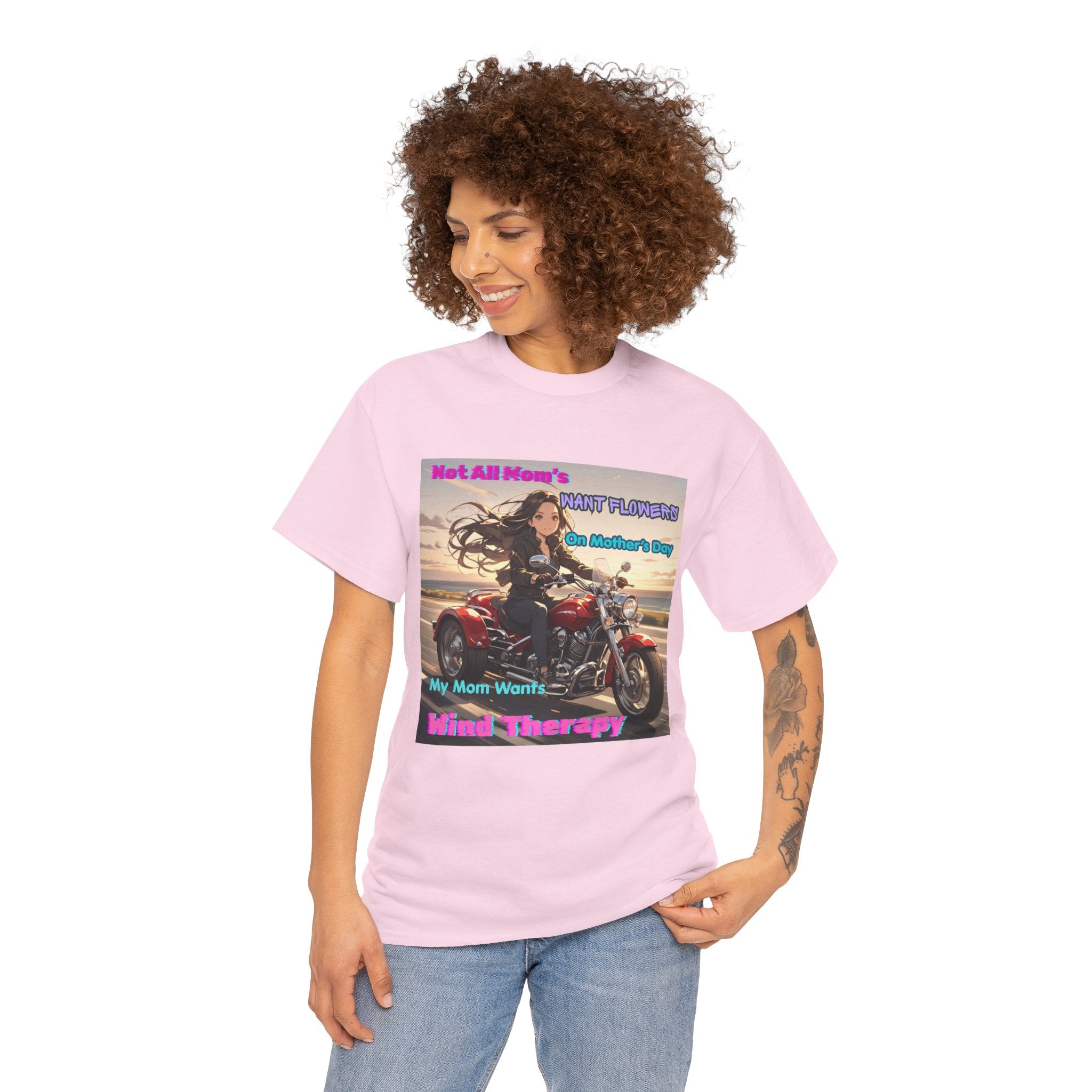 Motorcycle Mom Tee — 'Not All Moms' Mind Therapy Biker Graphic Shirt