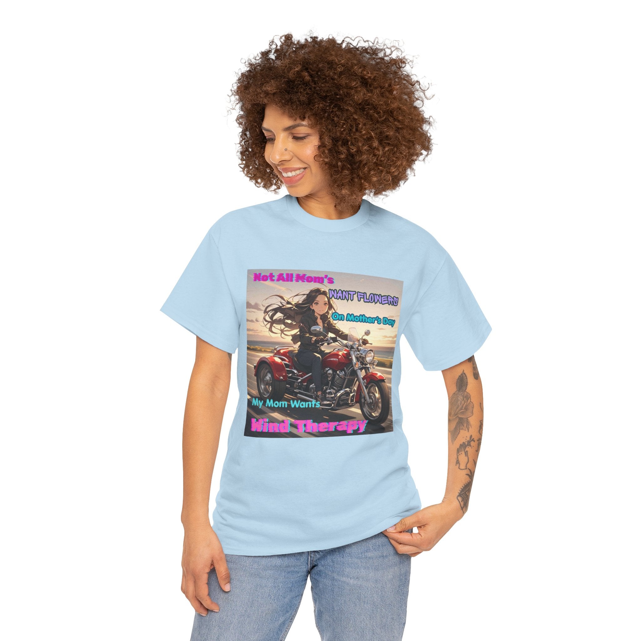 Motorcycle Mom Tee — 'Not All Moms' Mind Therapy Biker Graphic Shirt