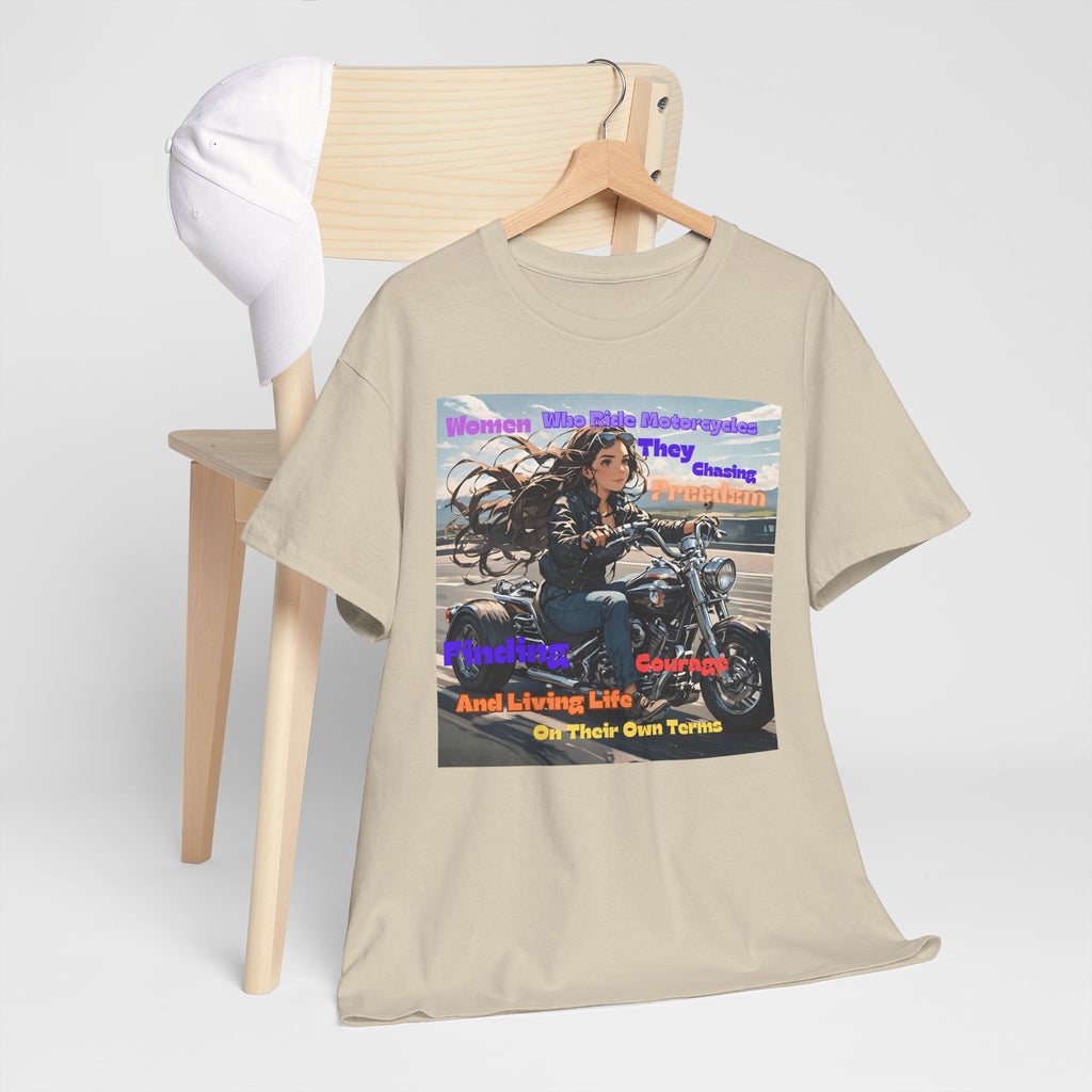 Motorcycle Rider Tee — "They Chasing Freedom" Biker Graphic Shirt