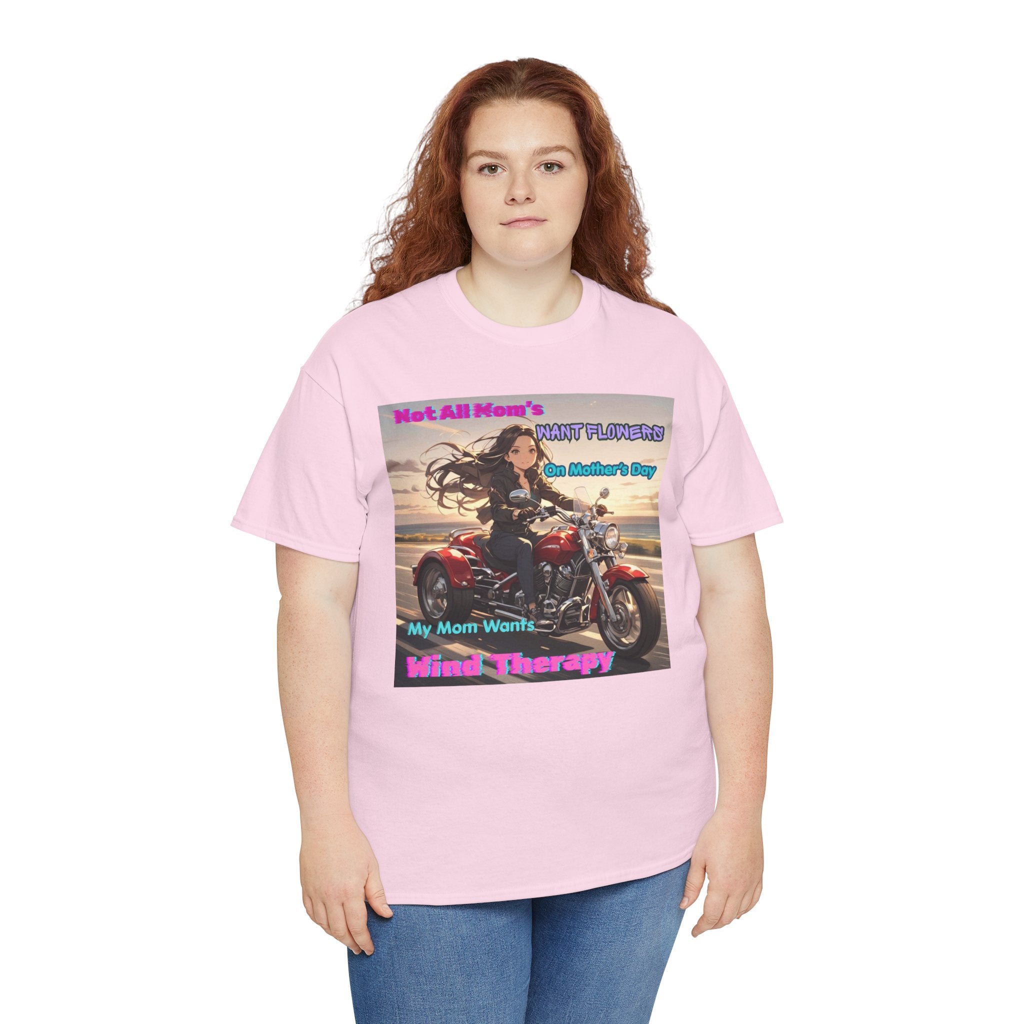 Wind Therapy Motorcycle Mother's Day T‑Shirt — Mom’s Motorcycle Ride Graphic Tee