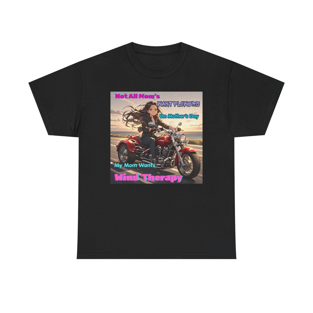 Wind Therapy Motorcycle Mother's Day T‑Shirt — Mom’s Motorcycle Ride Graphic Tee