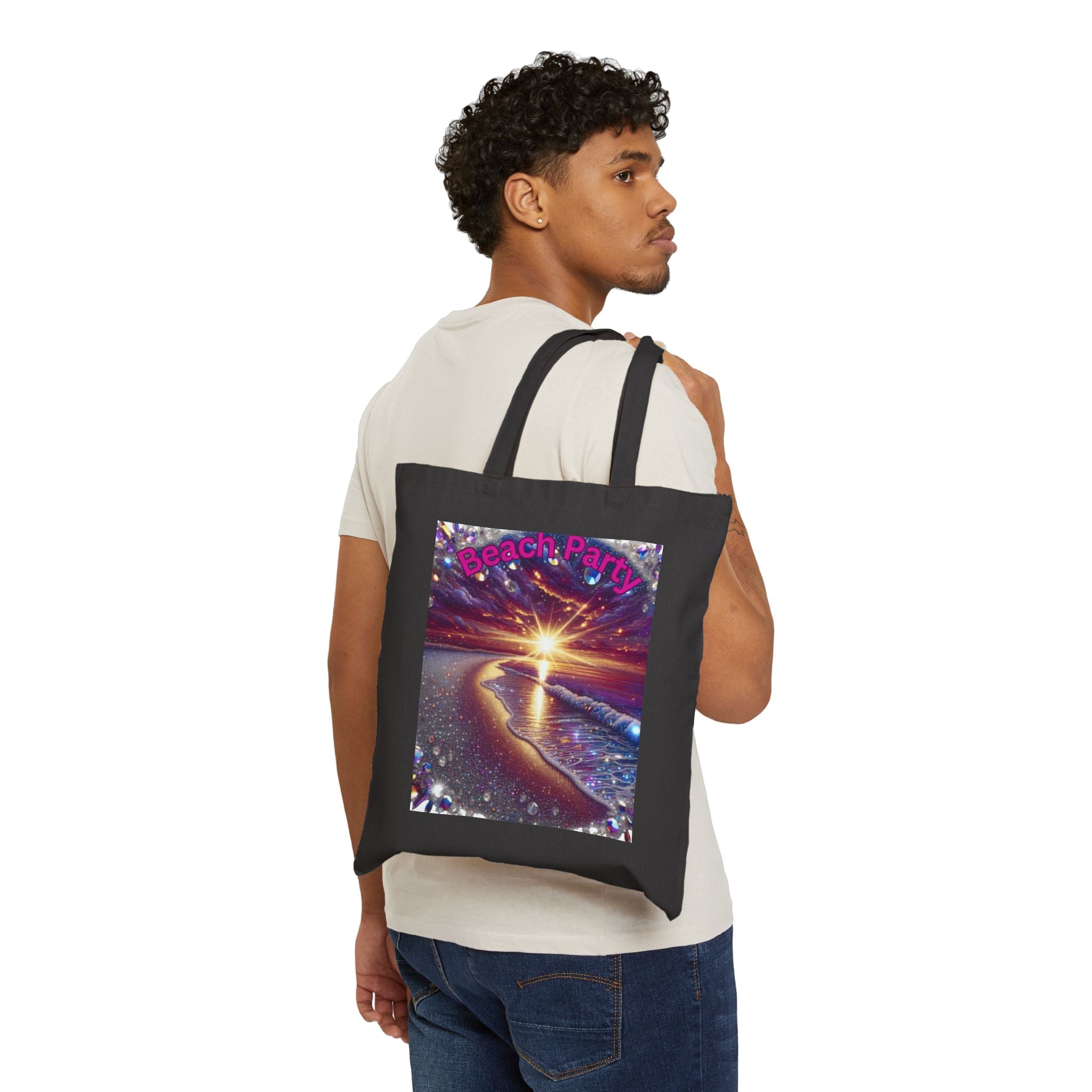 Tote Bag — 'Beach Party' Sunset Seaside Canvas Tote