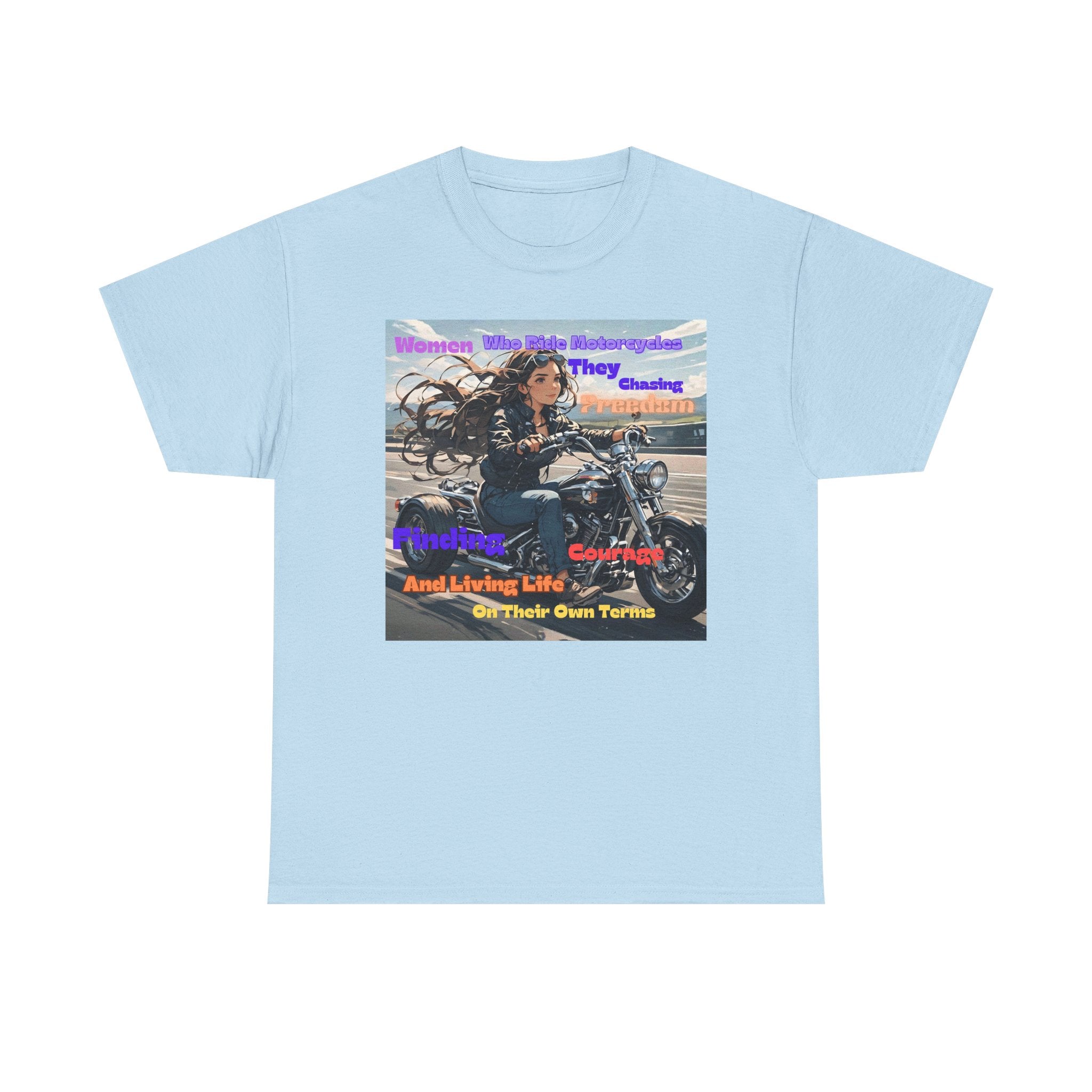 Motorcycle Rider Tee — "They Chasing Freedom" Biker Graphic Shirt