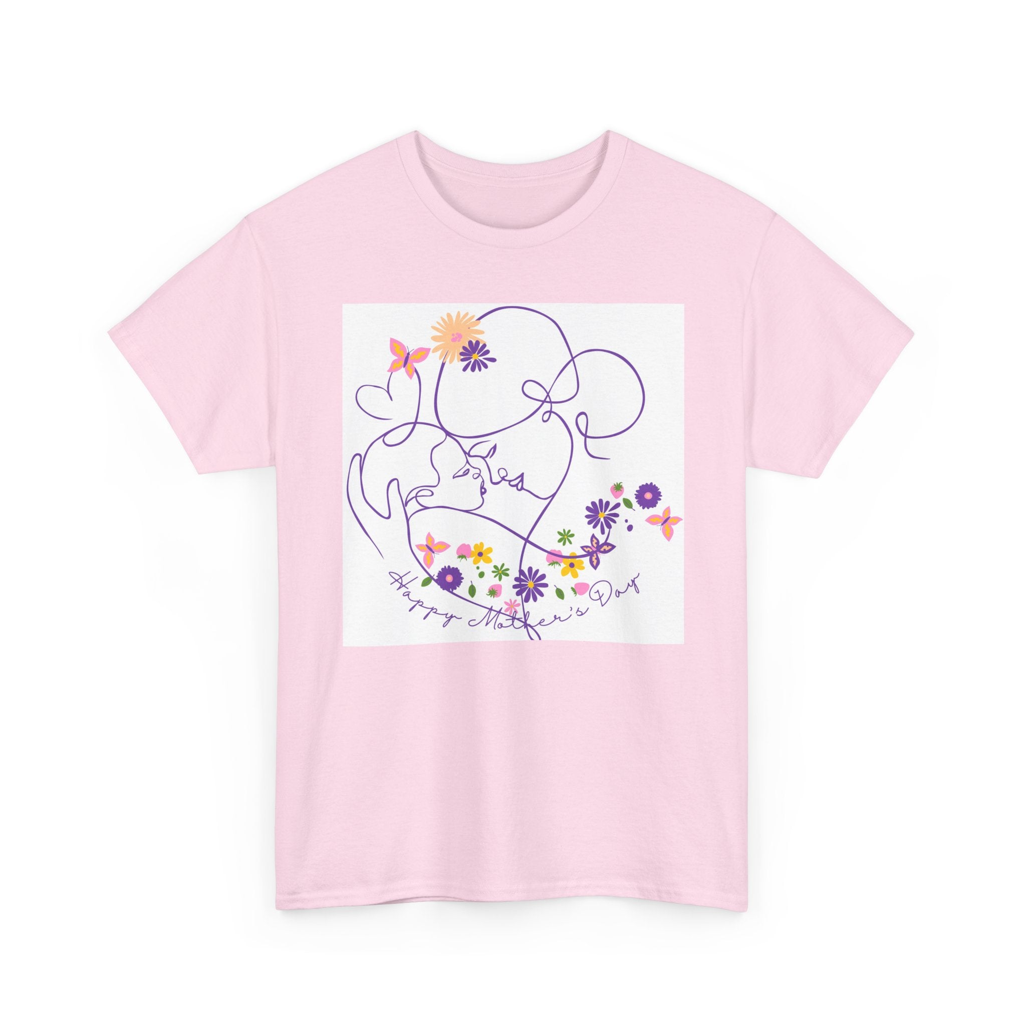 Floral Love Line Art Tee — "Start Anew" Flower Graphic T‑Shirt