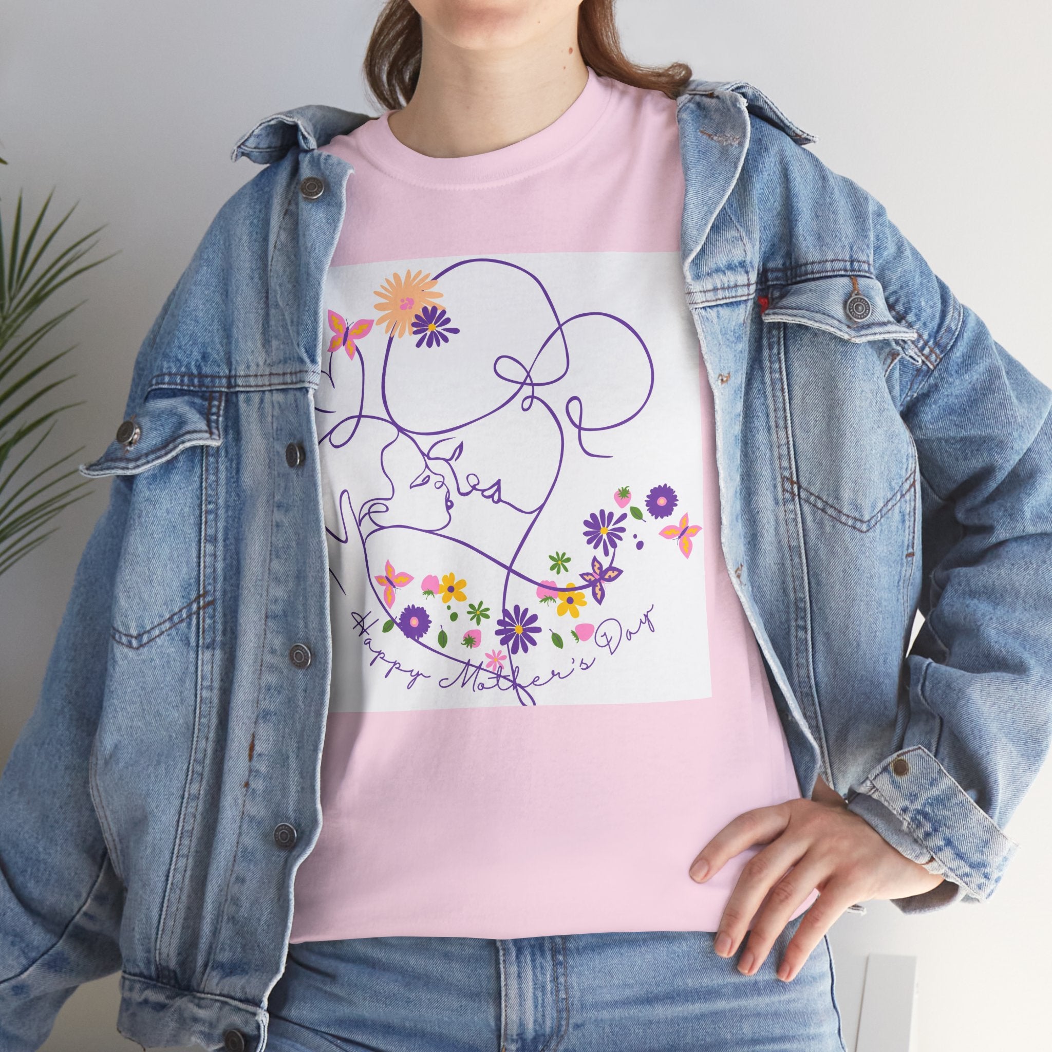 Floral Love Line Art Tee — "Start Anew" Flower Graphic T‑Shirt