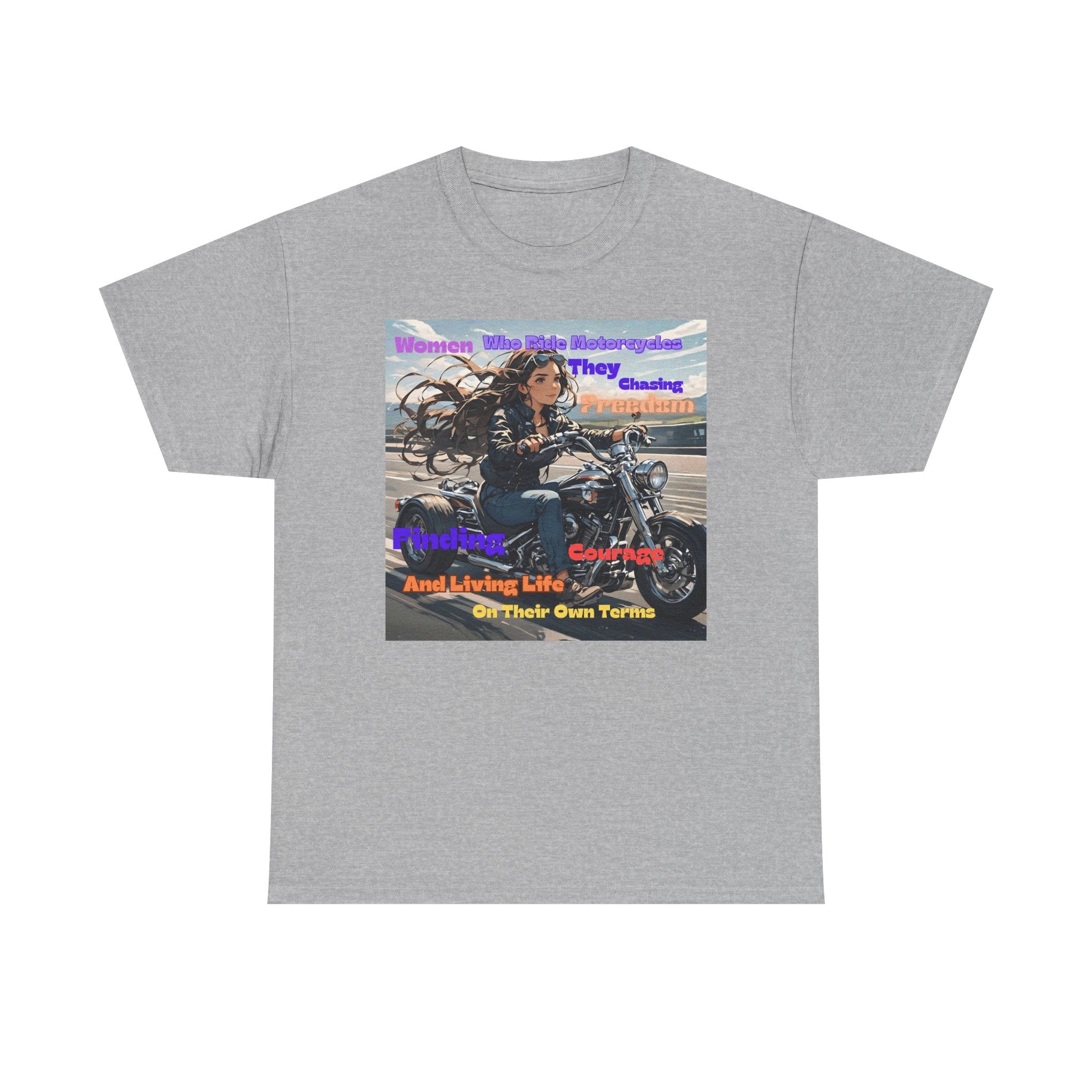 Motorcycle Rider Tee — "They Chasing Freedom" Biker Graphic Shirt