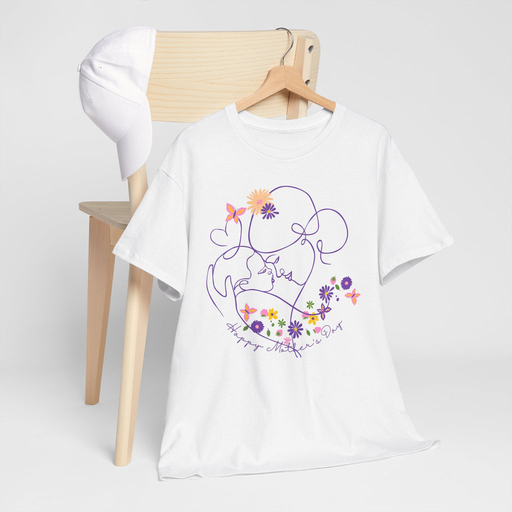 Floral Love Line Art Tee — "Start Anew" Flower Graphic T‑Shirt