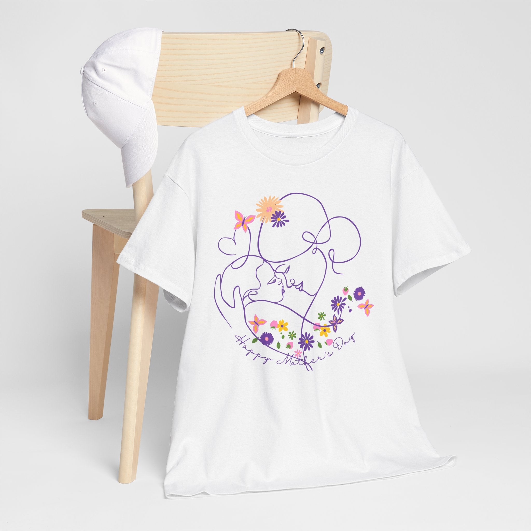Floral Love Line Art Tee — "Start Anew" Flower Graphic T‑Shirt