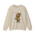 Crewneck Sweatshirt — "It's Fine, I Have Coffee" Cute Sleepy Chick Coffee Sweatshirt