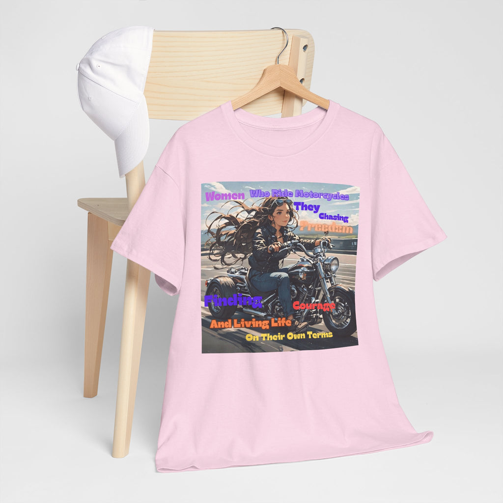 Motorcycle Rider Tee — "They Chasing Freedom" Biker Graphic Shirt