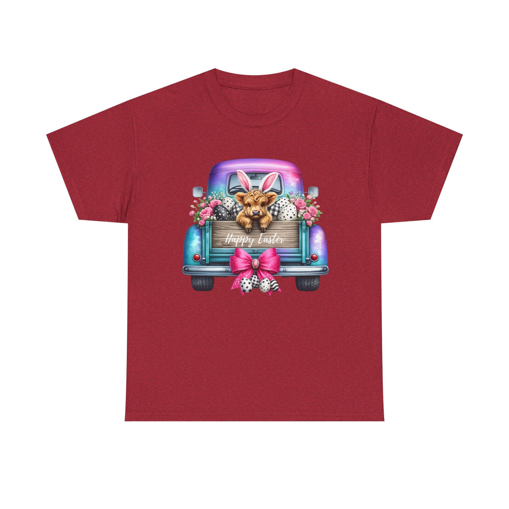 Easter Truck T-Shirt — "Happy Easter" Puppy in Bunny Ears Graphic Tee
