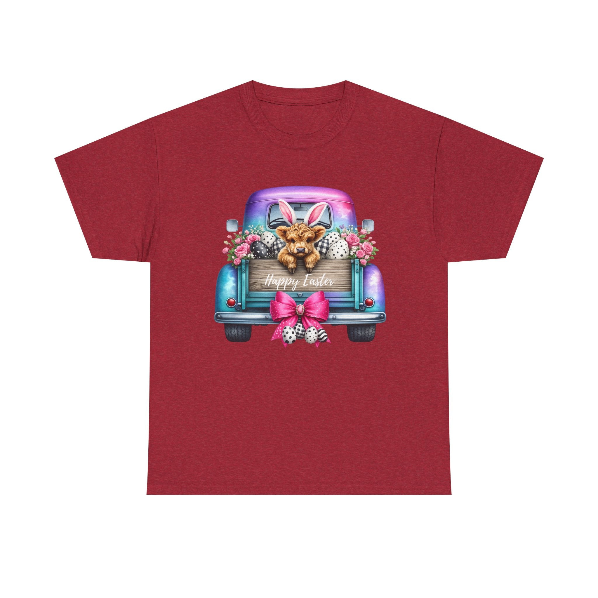 Easter Truck T-Shirt — "Happy Easter" Puppy in Bunny Ears Graphic Tee