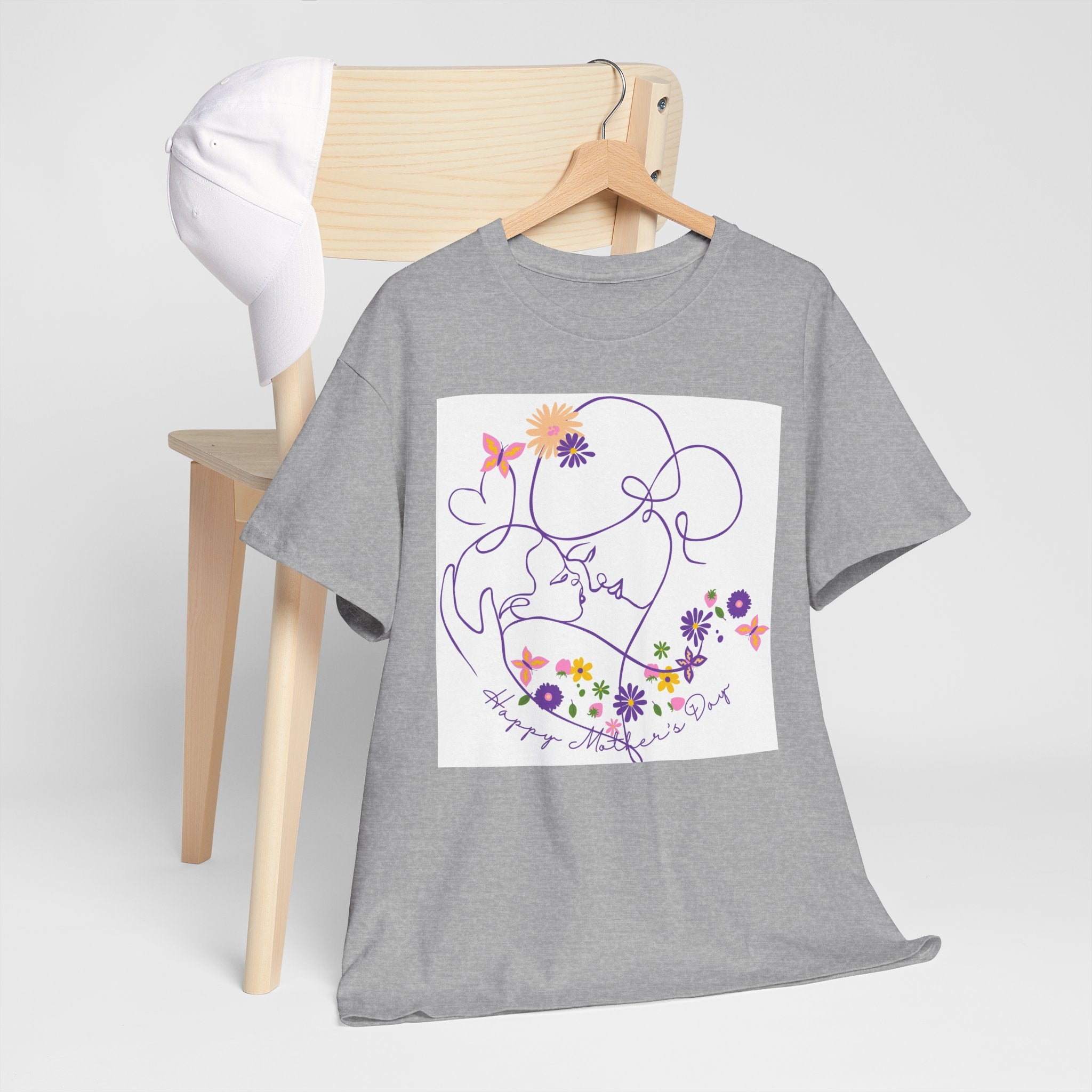 Floral Love Line Art Tee — "Start Anew" Flower Graphic T‑Shirt