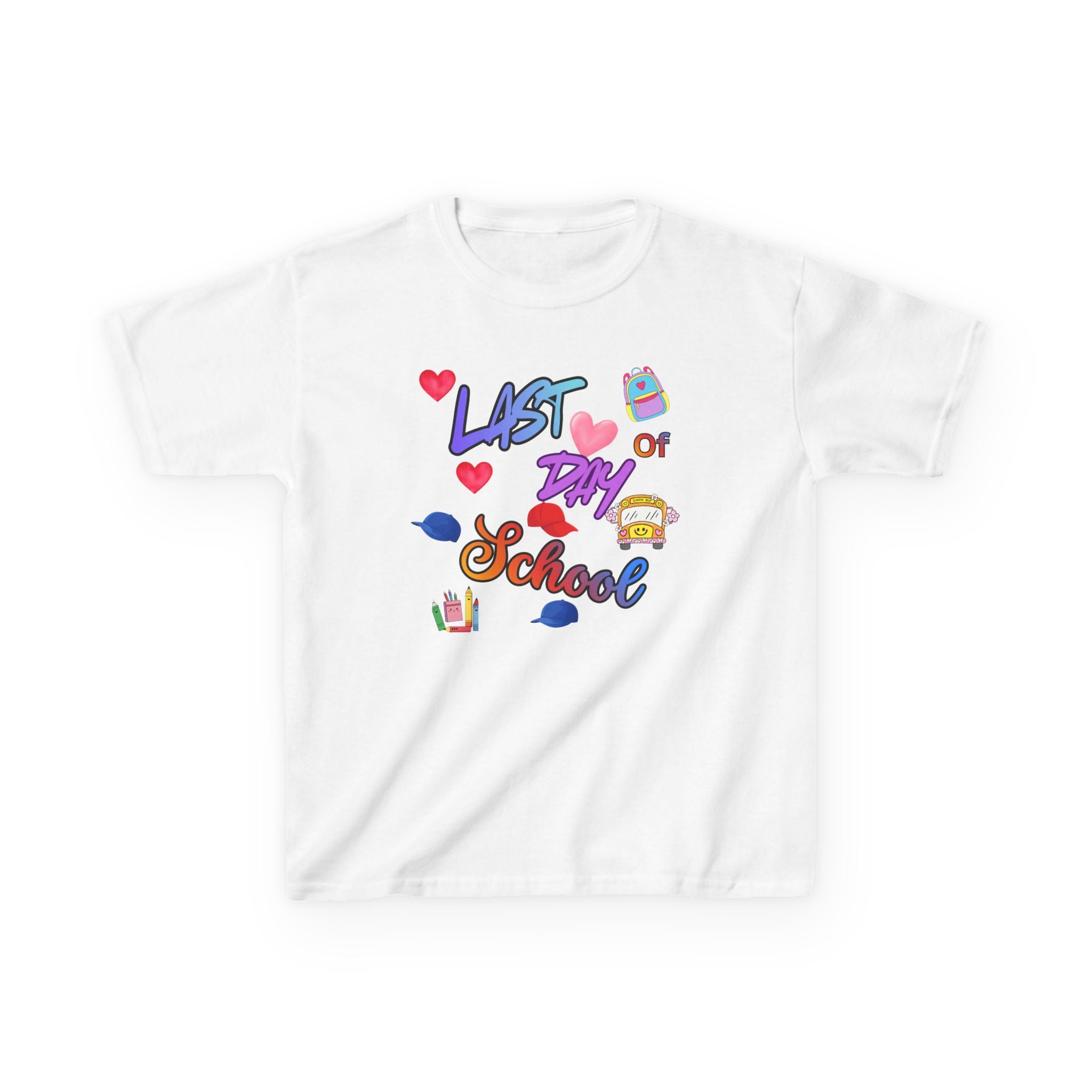 Kids "Last Day of School" T‑Shirt — Colorful End‑of‑School Celebration Tee