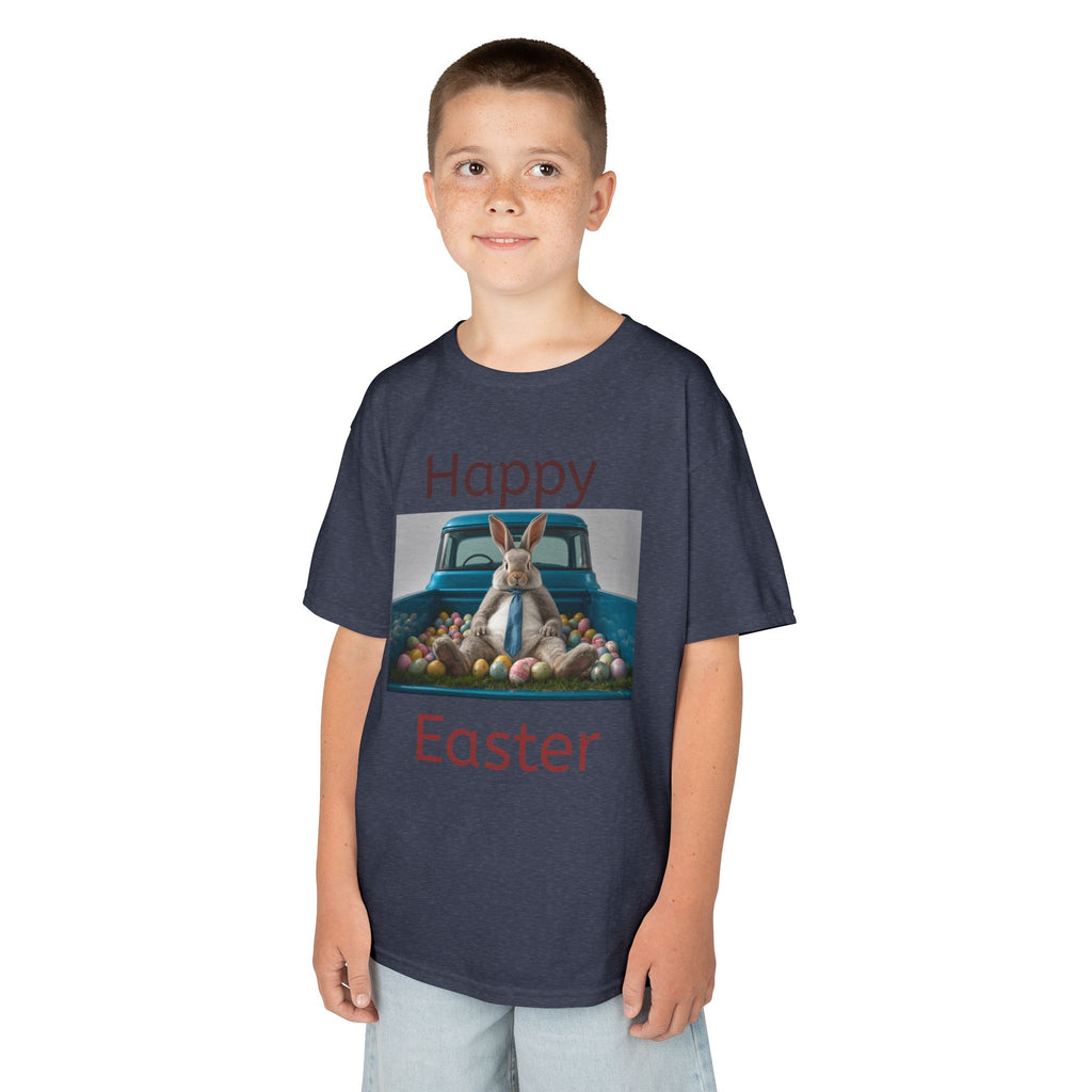 Kids T-Shirt — Happy Easter Bunny Truck Graphic Tee