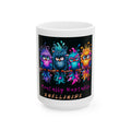 Ceramic Mug - Colorful Fuzzy Birds "Mentally Nustable & Wellaware"