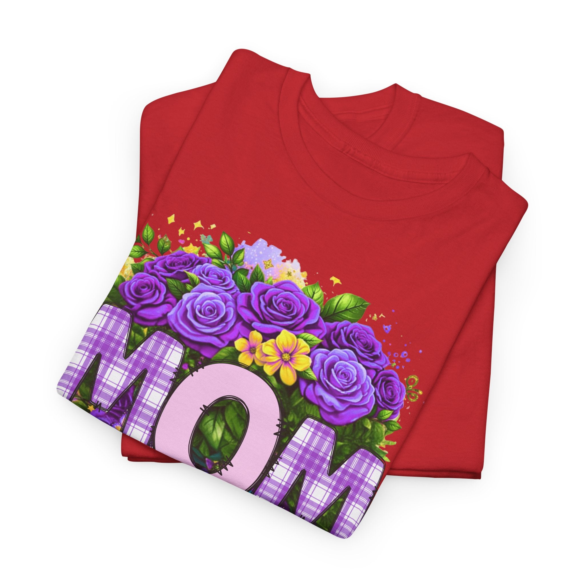 Mom Floral Graphic Tee — Purple Rose Mother’s Day Shirt