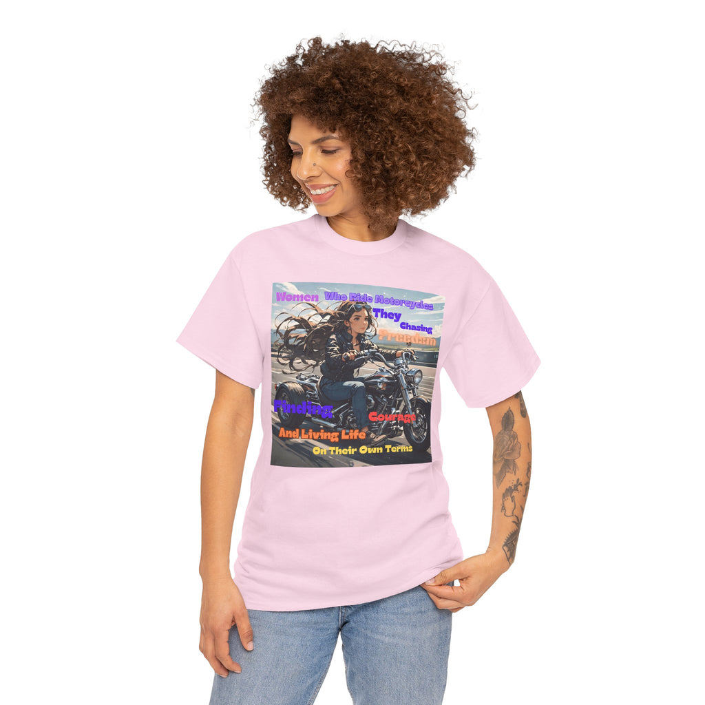 Motorcycle Rider Tee — "They Chasing Freedom" Biker Graphic Shirt
