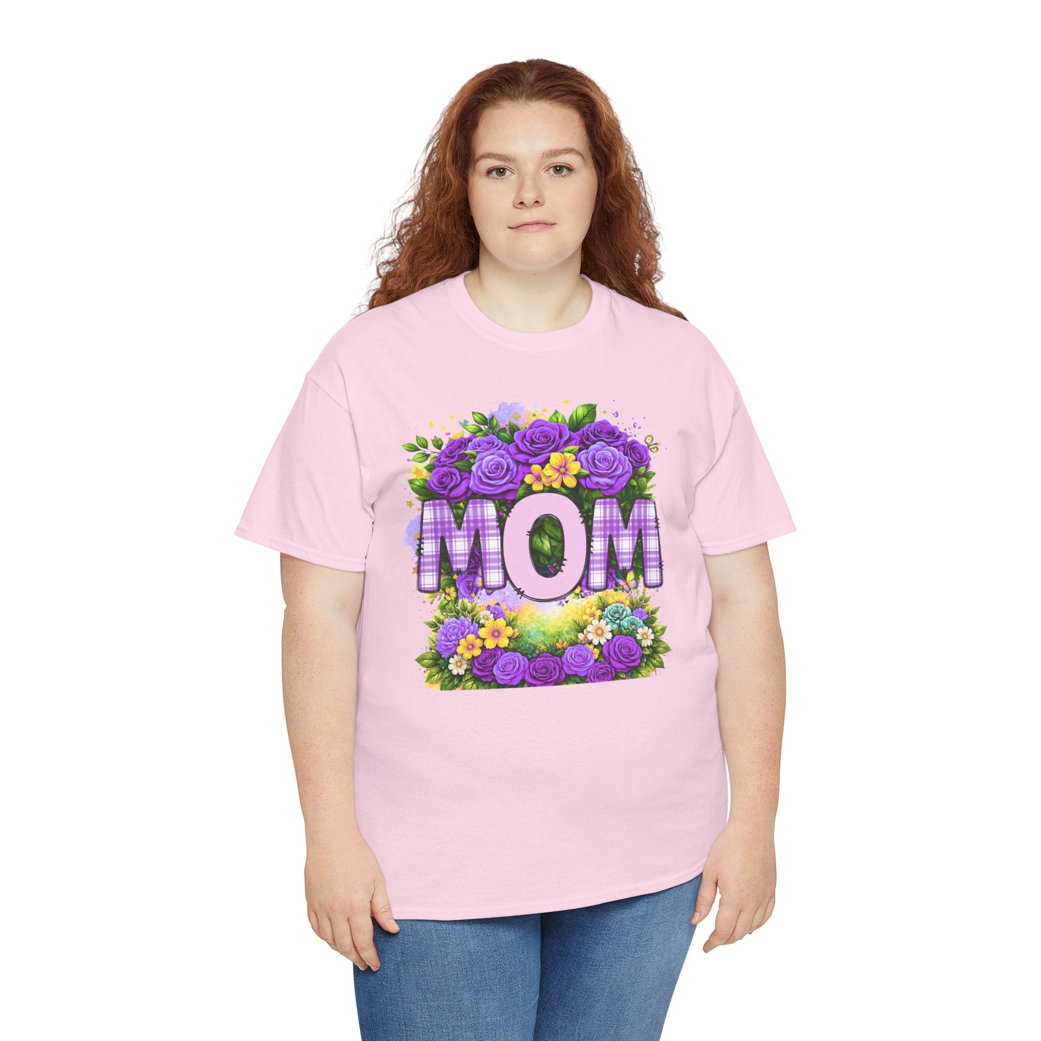 Mom Floral Graphic Tee — Purple Rose Mother’s Day Shirt