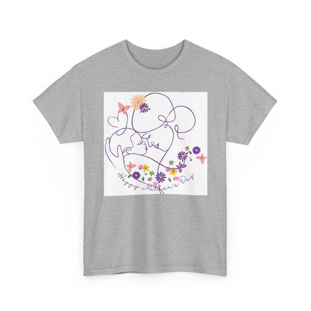 Floral Love Line Art Tee — "Start Anew" Flower Graphic T‑Shirt