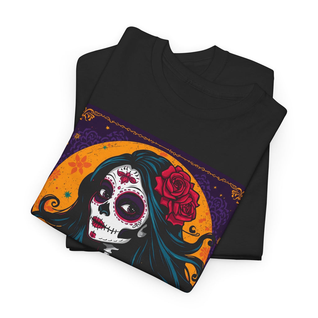 Day of the Dead Skull Tee – "Not in Jail, Not in a Mental Hospital..."