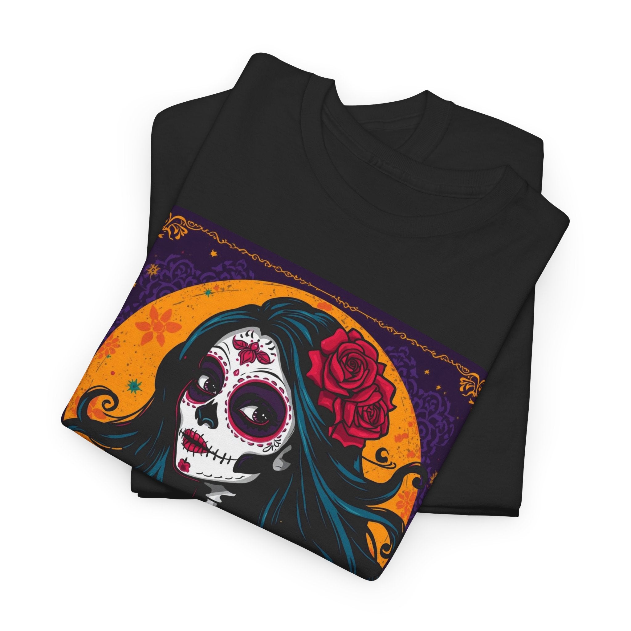 Day of the Dead Skull Tee — "Not in Jail, Not in a Mental Hospital…" Skull T-Shirt
