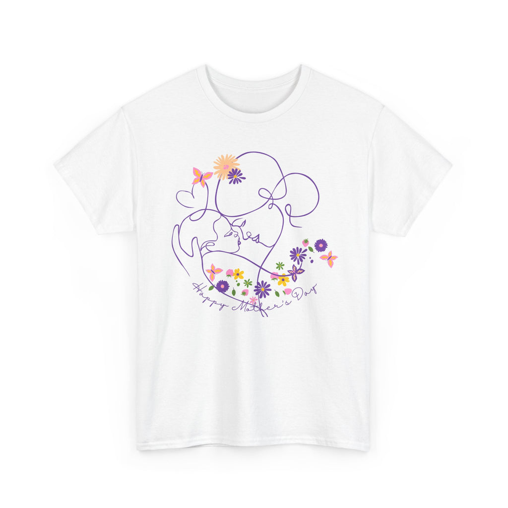 Floral Love Line Art Tee — "Start Anew" Flower Graphic T‑Shirt