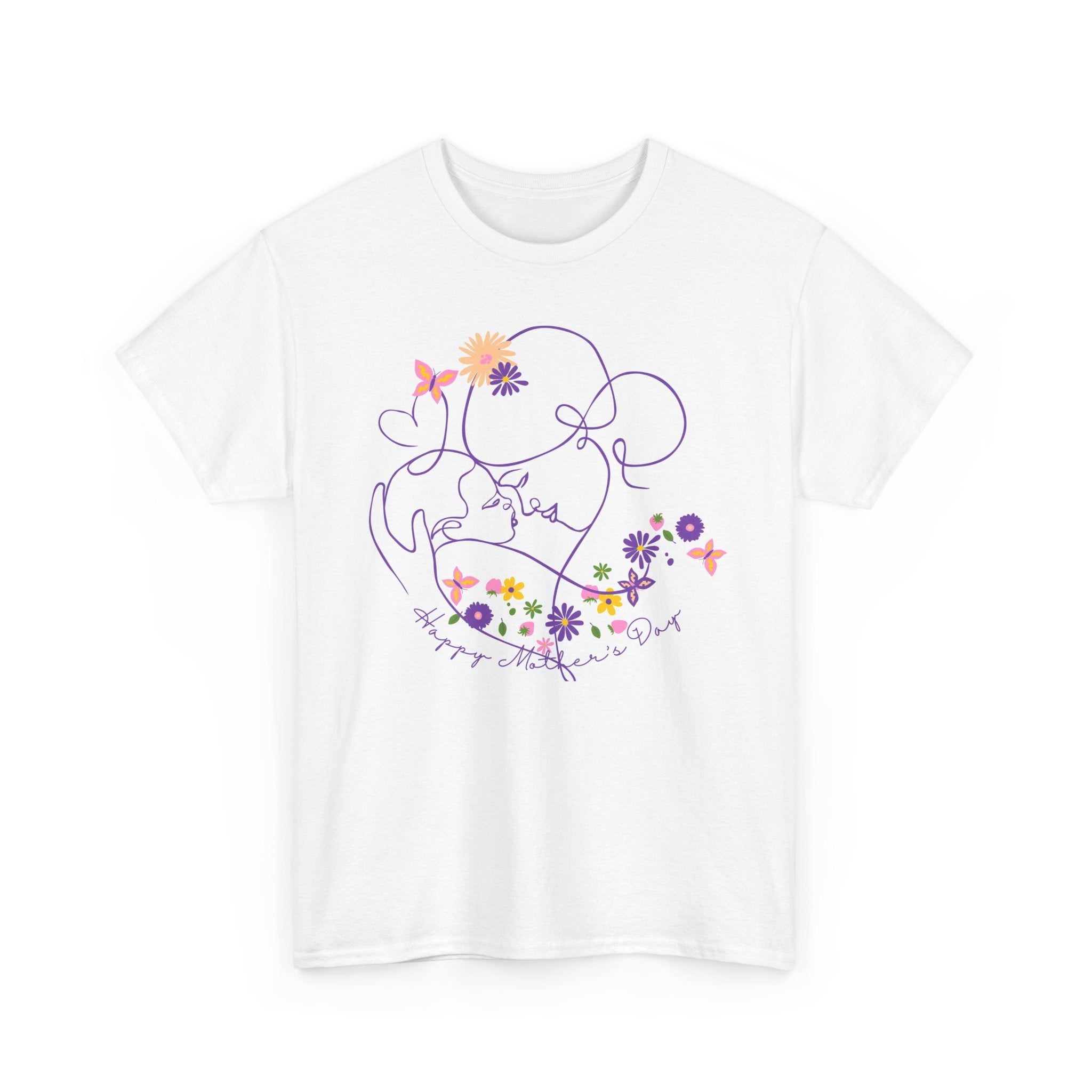 Floral Love Line Art Tee — "Start Anew" Flower Graphic T‑Shirt