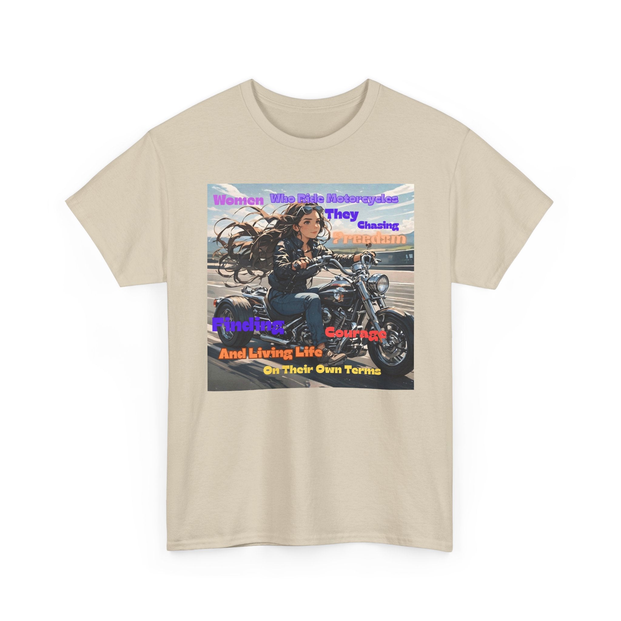 Motorcycle Rider Tee — "They Chasing Freedom" Biker Graphic Shirt