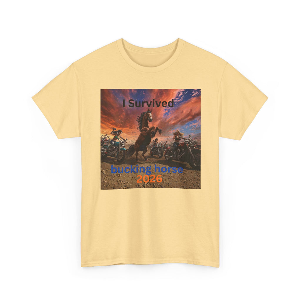 I Survived Bucking Horse 2026 T‑Shirt — Rodeo Cowboy Graphic Tee