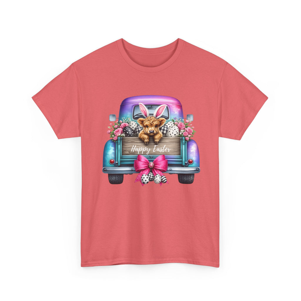 Easter Truck T-Shirt — "Happy Easter" Puppy in Bunny Ears Graphic Tee