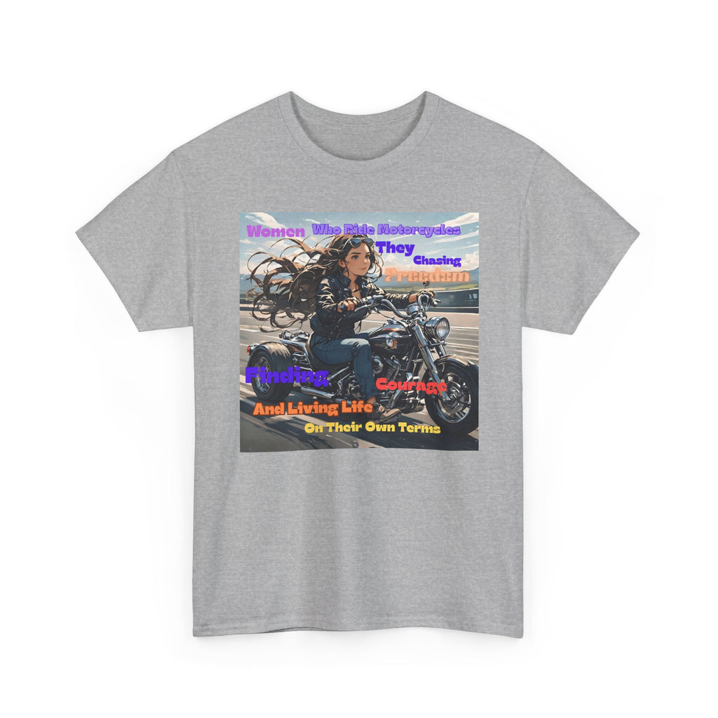 Motorcycle Rider Tee — "They Chasing Freedom" Biker Graphic Shirt
