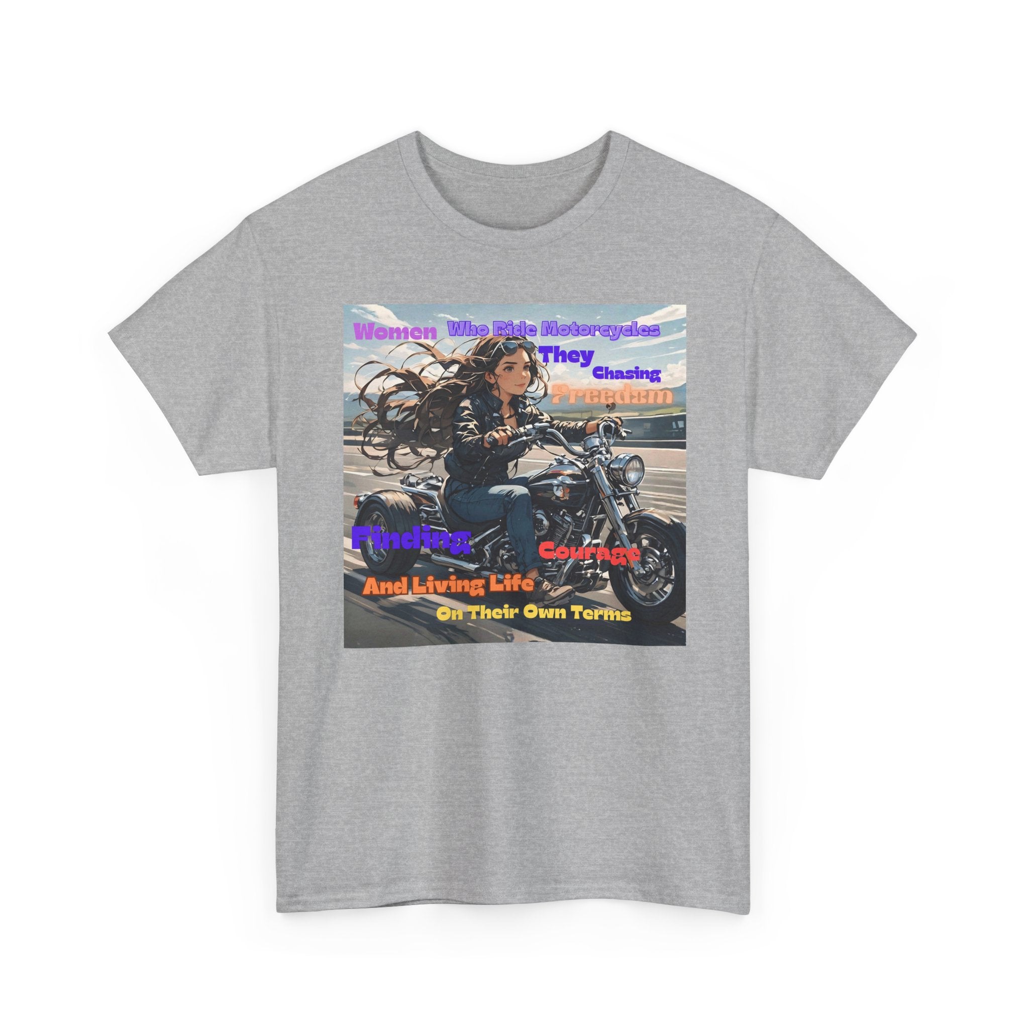 Motorcycle Rider Tee — "They Chasing Freedom" Biker Graphic Shirt